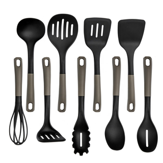 Fashionable Kitchen 9 Pieces Set Nylon Cooking Tools with Soft Touch Handle